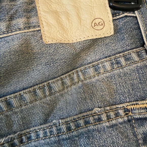 AG Distressed high waist raw hem denim shorts, size 27 - Picture 5 of 7
